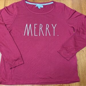 Rae Dunn Red Christmas Shirt - Merry.